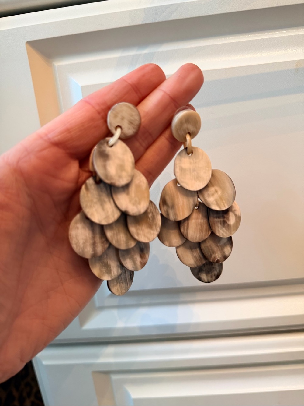 Double D Ranch Bone Chandelier Earrings NIB - Picture 6 of 13